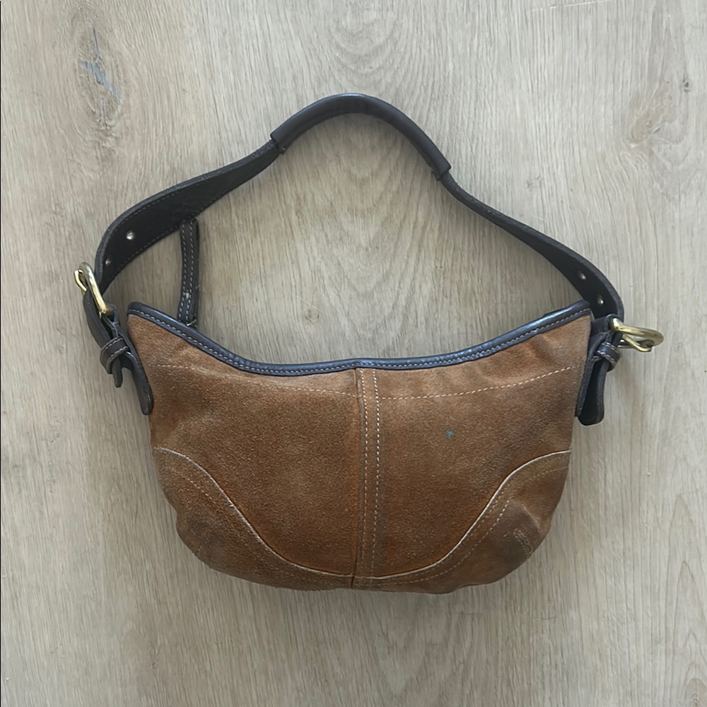 Coach SoHo Tan and Brown Mini Hobo Bag